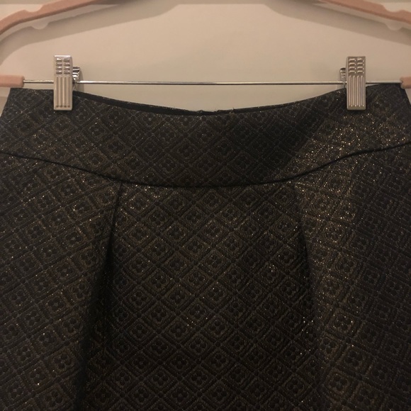 LOFT Black and gold skirt - Picture 3 of 4